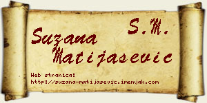 Suzana Matijašević vizit kartica